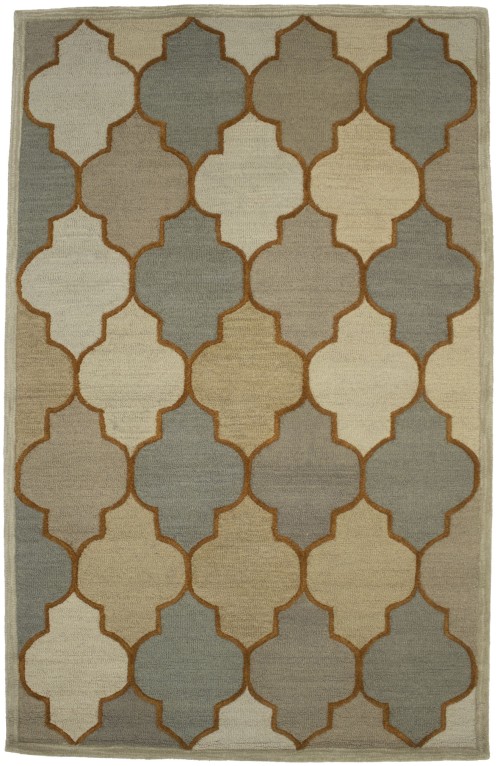 Multicolored Trellis Design 5X8 Hand-Tufted Modern Rug