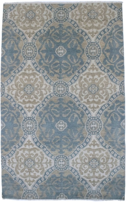 Muted Geometric 6X9 Modern Oriental Rug