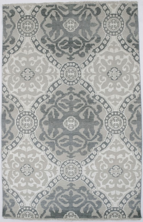 Muted Geometric 5X8 Modern Oriental Rug