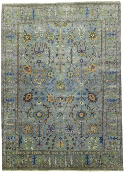 Muted Colors Floral 8X11 Oushak Chobi Oriental Rug