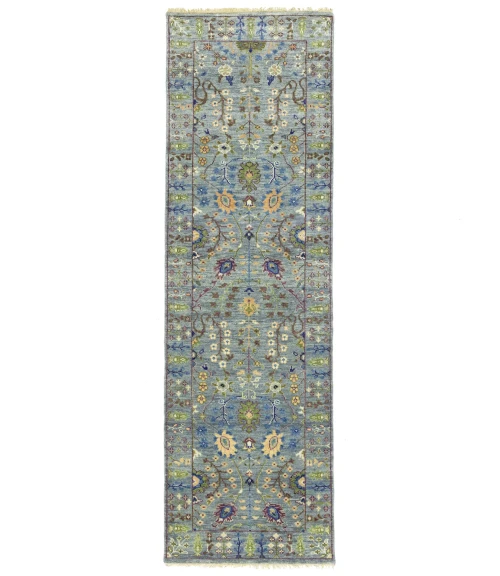 Muted Colors Floral 2'5X8'0 Oushak Chobi Oriental Runner Rug