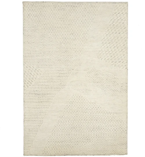Cream Abstract 4X6 Modern Oriental Rug