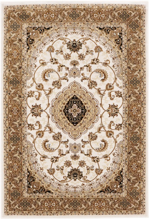 Ivory Floral Oriental Style 4X6 Machine-Made Rug