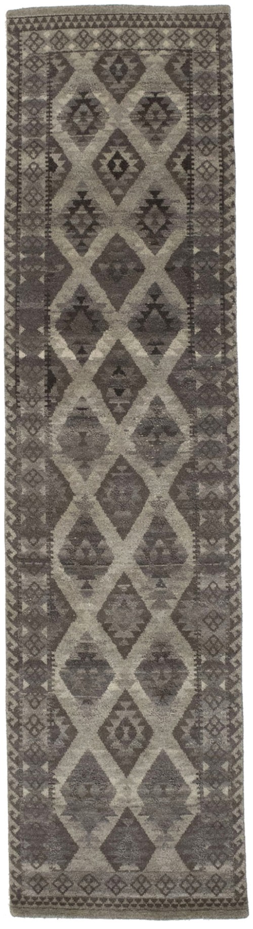 Multicolored Modern 3X10 Indo-Gabbeh Oriental Runner Rug