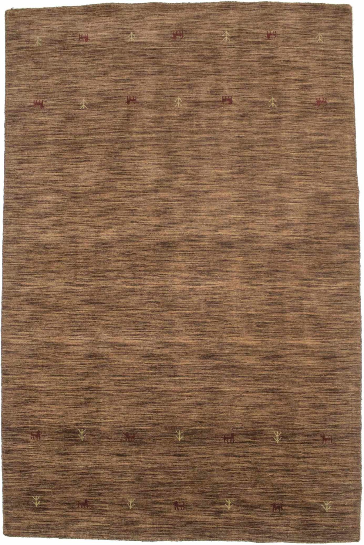 Solid Brown 5X8 Oriental Modern Rug