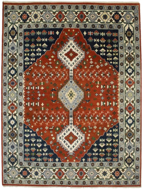 Rust Geometric 9X12 Yalameh Oriental Rug