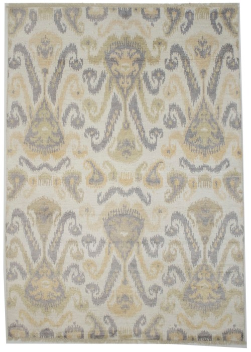 Cream Abstract 6X9 Modern Oriental Rug