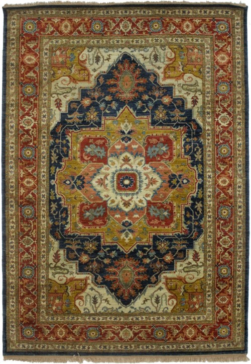 Hale Navy Traiditional 6X9 Heriz Serapi Oriental Rug