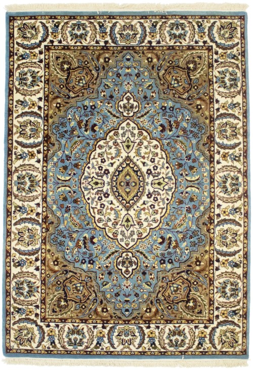 Blue Floral Kirman 4X6 Oriental Rug