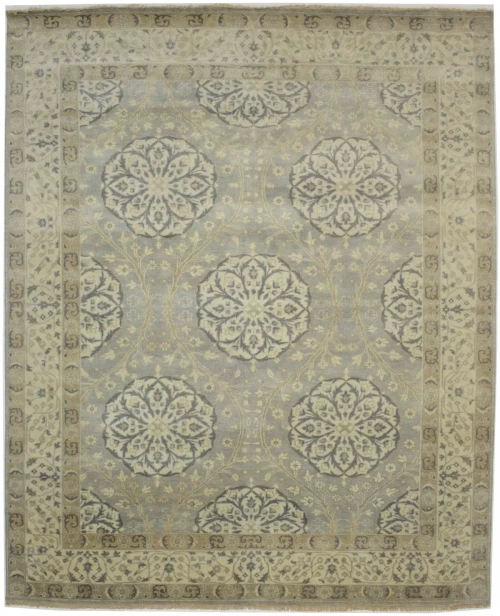 Gray Floral 8X10 Oushak Chobi Oriental Rug