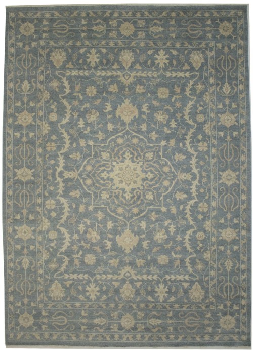 Slate Floral Transitional 10X14 Oriental Rug