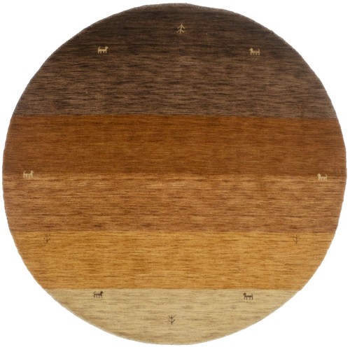 Multicolored Stripes 6X6 Oriental Modern Round Rug