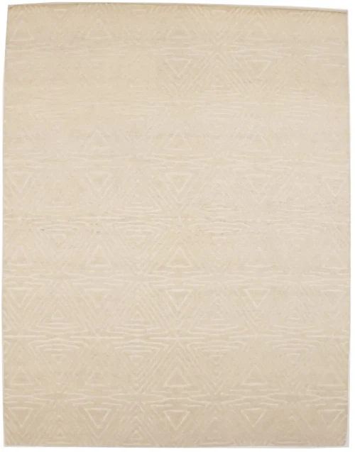 Beige Geometric 8X10 Modern Oriental Rug