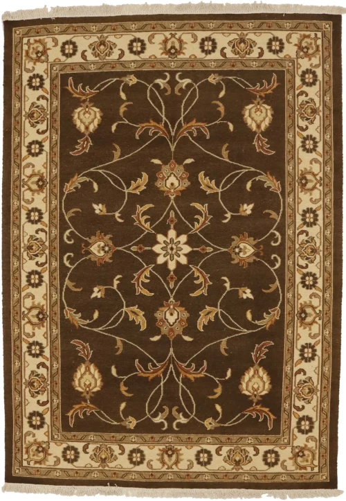 Brown Floral 6X8 Sumak Oriental Rug