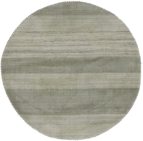 Brown Beige Stripes 4X4 Lori Gabbeh Oriental Round Rug