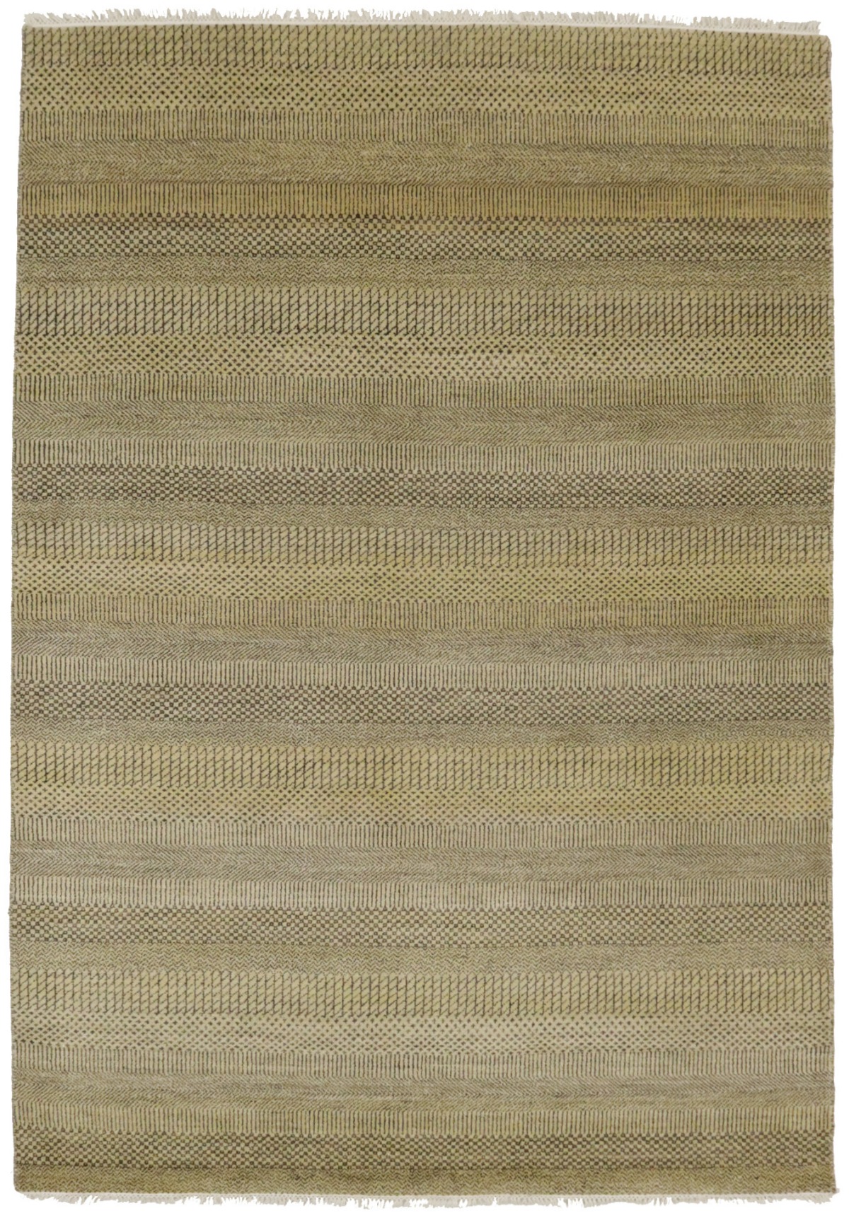 Brown & Beige Grass Design 5X8 Modern Oriental Rug