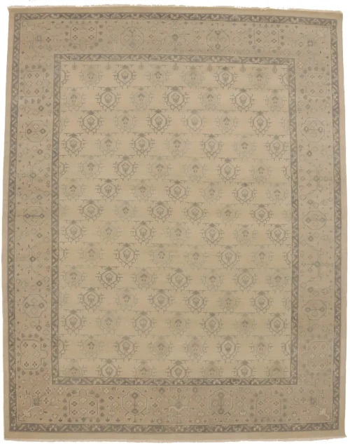 Beige Floral Transitional 8X10 Oriental Rug