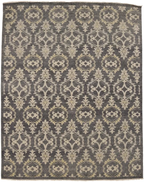 Brownish Gray Transitional Floral 8X10 Oriental Rug