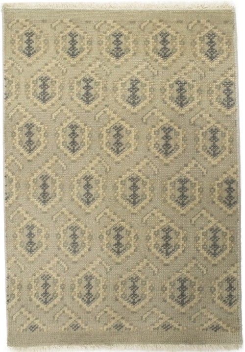 Muted Beige Floral 2X3 Chobi Oushak Oriental Rug