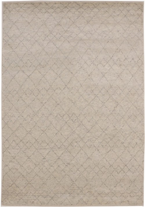 Beige Geometric Modern 6X9 Moroccan Style Oriental Rug