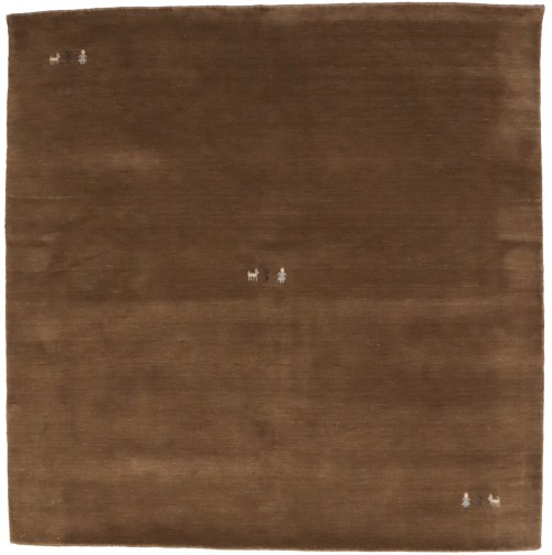 Brown Tribal 8X8 Gabbeh Modern Square Rug