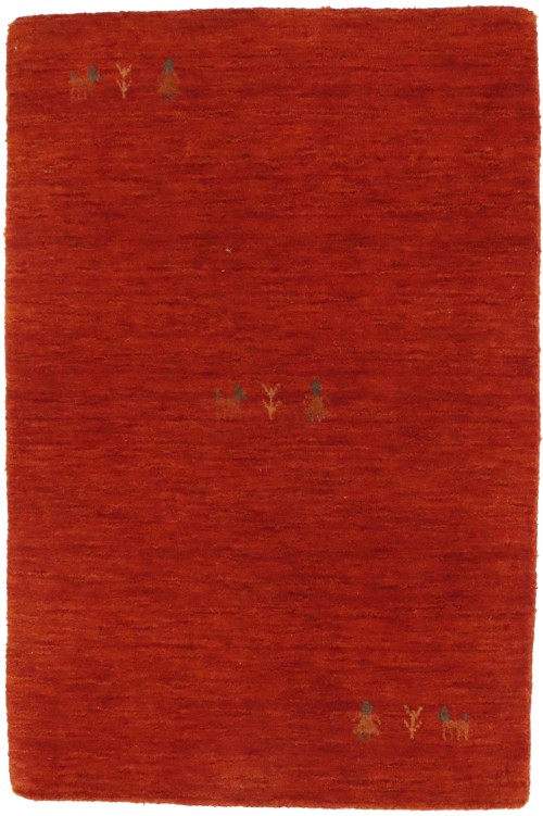 Orange-red Pictorial Gabbeh Rug in All Size