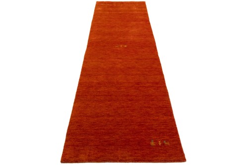 Orange-red Tribal 3X8 Gabbeh Modern Runner Rug