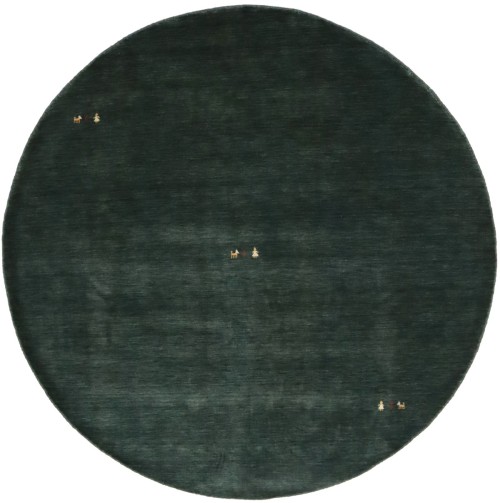 Dark Green Tribal 8X8 Gabbeh Modern Round Rug