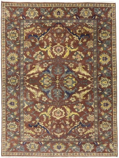 Rusty Red Floral Tribal 8X10 Chobi Serapi Oriental Rug