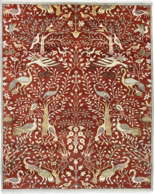 Red Pictorial Tribal 8X10 Chobi Oriental Rug