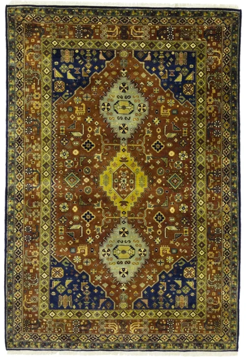 Rust Tribal 4X6 Indo-Yalameh Oriental Rug