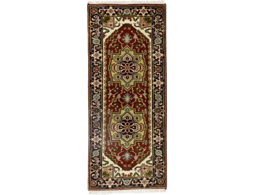 Rusty Red Geometric 3X6 Heriz Serapi Oriental Rug