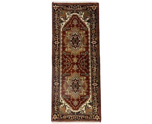 Red Floral 3X6 Heriz Serapi Oriental Rug