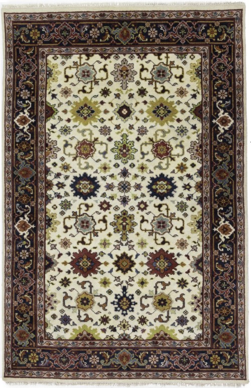 Cream Floral 6X9 Chobi Oriental Rug