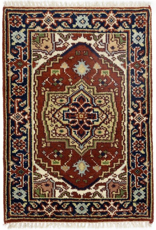 Rusty Red Floral Tribal 2X3 Heriz Serapi Oriental Rug