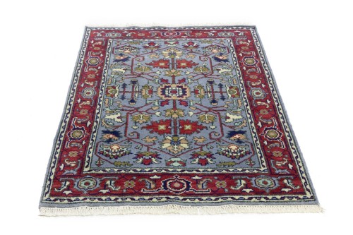 Gray Floral 4X6 Indo-Mahal Oriental Rug