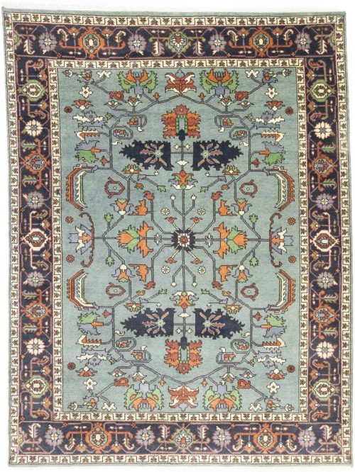 Light Gray Floral 9X12 Indo-Mahal Oriental Rug