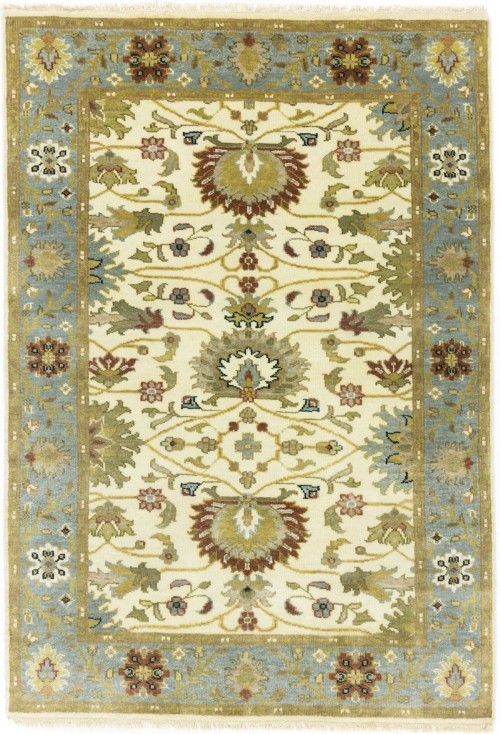 Cream Floral Osh Chobi 4X6 Peshawar Oriental Rug