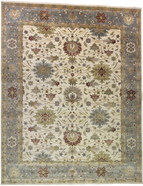 Cream Floral Osh Chobi 12X15 Peshawar Oriental Rug