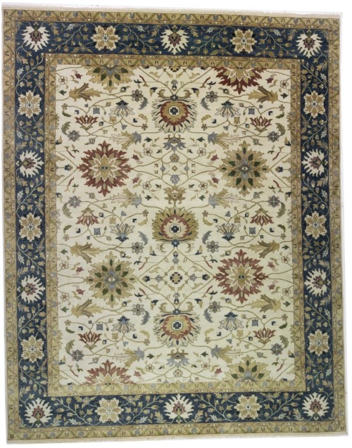 Cream Floral Osh Chobi 12X15 Peshawar Oriental Rug