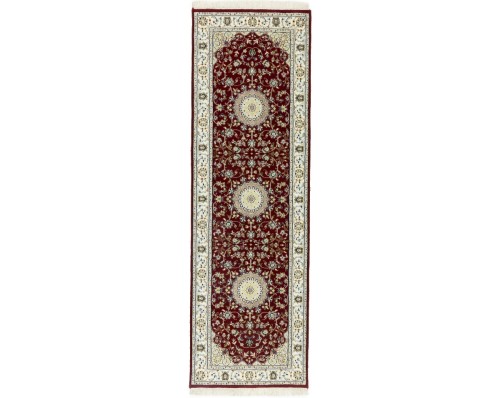 Red Floral 3X8 Indo-Nain Oriental Runner Rug