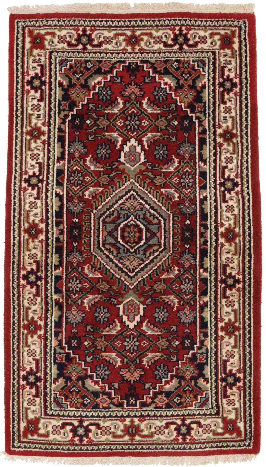 Red Floral Tribal 3X5 Indo-Bidjar Oriental Rug