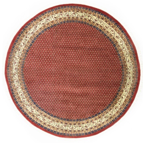 Red Floral 10X10 Indo Botemir Oriental Round Rug