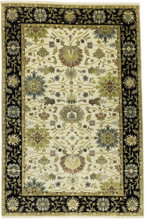 Cream Floral Osh Chobi 6X9 Peshawar Oriental Rug