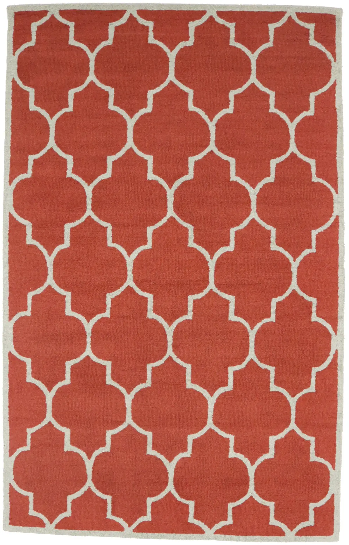 Rusty Red Trellis 5X8 Hand-Tufted Modern Rug