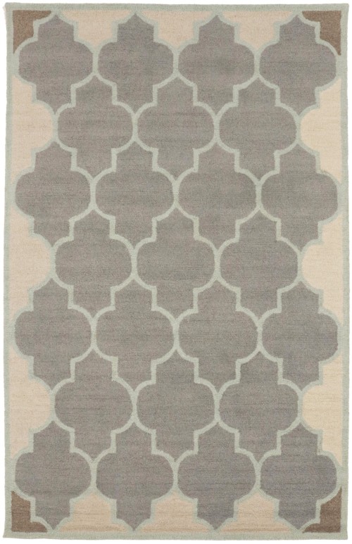 Greige & Green Trellis 5X8 Hand-Tufted Modern Rug