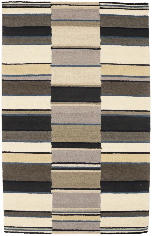 Multicolored Stripes 5X8 Hand-Tufted Modern Rug