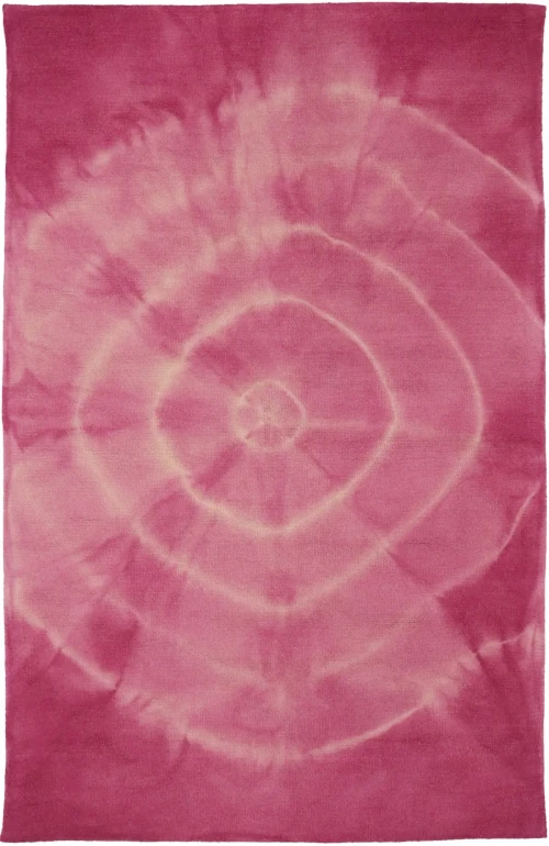 Fuchsia Tie-Dye 5X8 Hand-Tufted Modern Rug