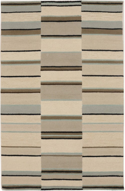 Multicolored Stripes 5X8 Hand-Tufted Modern Rug