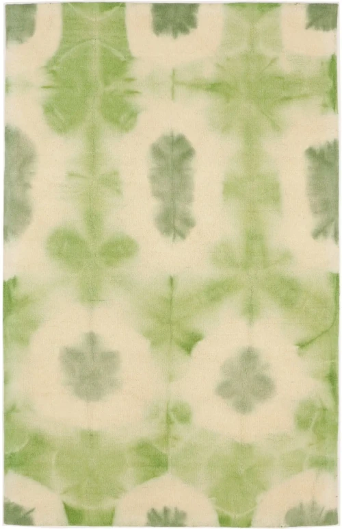 Green Tie-Dye 5X8 Hand-Tufted Modern Rug